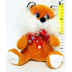 PLUSZ LIS / SŁOŃ Z KOLOROWĄ KOKARDKĄ 22cm (DEEF 55442) - 2