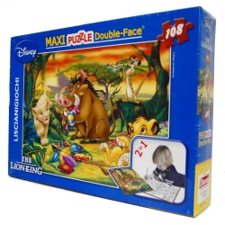 LG PUZZLE 108eL KRÓL LEW DWUSTRONNE DO KOLOROWANIA (304-31801) - 2