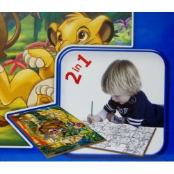 LG PUZZLE 108eL KRÓL LEW DWUSTRONNE DO KOLOROWANIA (304-31801) - 3