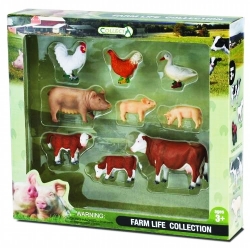 COLLECTA 89130 ZESTAW 9 ZWIERZĄT Z FARMY W PREZENT. PUDE - 1