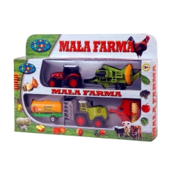 MAŁA FARMA TRAKTOREK +4 MASZYNY ROLNICZE w pudełku (00052) - 1