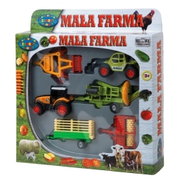MAŁA FARMA TRAKTOREK +5 MASZYN ROLNICZYCH w pudełku (00053) - 1