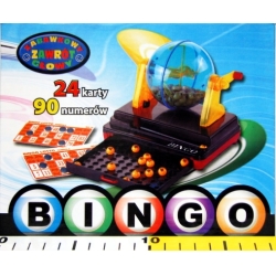 GRA BINGO -MASZYNA Z KULKAMI - 24 KARTY 90 NUMERÓW (GXP-508126) - 2
