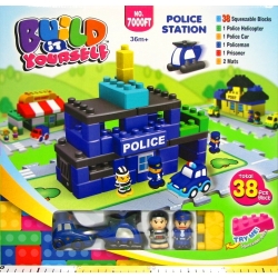 MIĘKKIE KLOCKI POST.POLICJI 38el+FIGURKI +MATA PIANKOWA - 3