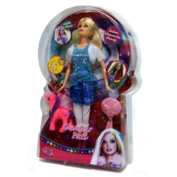 LALKA 11,5 PATI GLAMOUR zgin.W DŻINSOWEJ SPÓDNICY +KONIK - 1