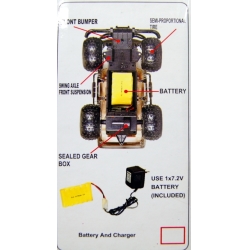 JEEP 1:12 RADIO 'BEAR '+ŁADOW. 7 FUNKCJI ZE ŚWIATŁAMI (GXP-521758) - 6
