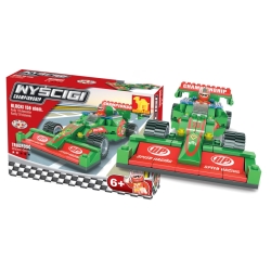 KLOCKI WYŚCIGI FORMUŁA 23 ZIELONA 159el. +6 (130-26403) - 1