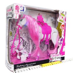 Koń na baterie 'Fashionable' w pudełku 19cm (GXP-625532) - 2