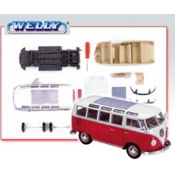 WELLY 1:24 VW-VOLKSWAGEN MICROBUS - KIT DO SKŁADANIA - 1