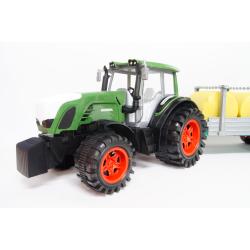 Traktor ogromny 73cm z przyczepą z belami -friction (130-945941) - 5