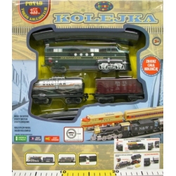 KOLEJKA INT'L TOWAROWA 2 WAGONIKI 116cm +DŹWIĘK I ŚWIATŁ (250684) - 2