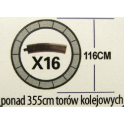 KOLEJKA INT'L TOWAROWA 2 WAGONIKI 116cm +DŹWIĘK I ŚWIATŁ (250684) - 3
