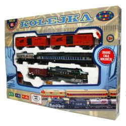 KOLEJKA INT'L ELEKTROWÓZ OSOBOWO-TOWAROWA +DŹWIĘKI 40cm (262392) - 1