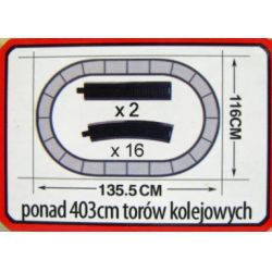 KOLEJKA INT'L ELEKTROWÓZ OSOBOWO-TOWAROWA +DŹWIĘKI 40cm (262392) - 3