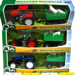 TRAKTOR Z PRZYCZEPĄ I ZWIERZĄTKAMI, SKRĘTNE KOŁA, 2 KIER (483310) - 1