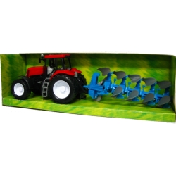 TRAKTOR Z PŁUGIEM, SKRĘTNE KOŁA, 2 KIEROWNICE (483314) - 2
