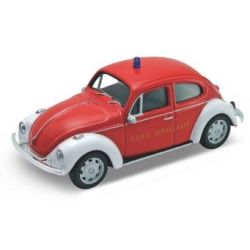 WELLY 1:43 SECURITY VOLKSWAGEN BEETLE - FIRE BRIGADE - 1