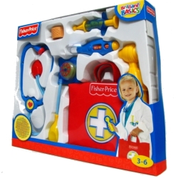 "Fisher-Price" DOKTOR Z DZIAŁAJĄCYM STETOSKOPEM (L6556) - 1