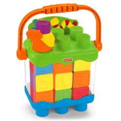FISHER PRICE WESOŁE KLOCKI Z CYFERKAMI -WIADERKO F-8793 - 1