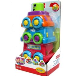 "Fisher-Price" R8893 WESOŁE KLOCKI-SAMOCHODZIKI KOLOROWE - 1