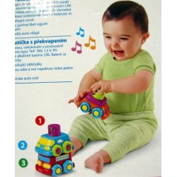 "Fisher-Price" R8893 WESOŁE KLOCKI-SAMOCHODZIKI KOLOROWE - 2