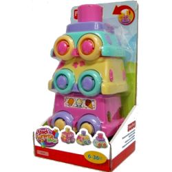 "Fisher-Price" R8894 WESOŁE KLOCKI -SAMOCHODZIKI PASTELO - 1