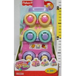 "Fisher-Price" R8894 WESOŁE KLOCKI -SAMOCHODZIKI PASTELO - 2