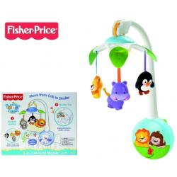 "Fisher-Price" T0216 KARUZELKA MUZYCZNA NAKRĘCANA 2w1 (027084865127) - 2