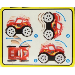 AUTO 'PRZEWROTKA' NA BATERIE, KOLCZATE KOŁA w pudełku - 4