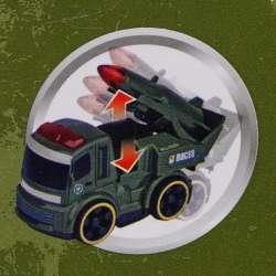 Autko wojskowe na koło zamachowe 9cm w pudełku, zieleń - 3