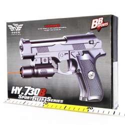 Pistolet -imitacja broni HY-730B z cel.laserowym w pudeł (GE00018) - 2