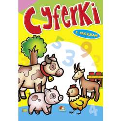 Kolorowanka Cyferki -domek świnek z naklejkami - 1