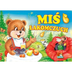 KSIĄŻECZKA 394 MIŚ ŁAKOMCZUCH -SZTYWNE KARTKI - 1