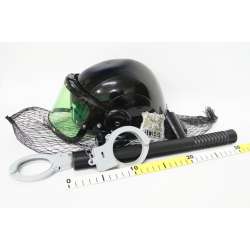 Zestaw policjanta z kaskiem SWAT +akcesoria w siatce - 2