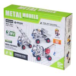 Konstruktor metalowy 137el. 3w1 24x18cm - 1