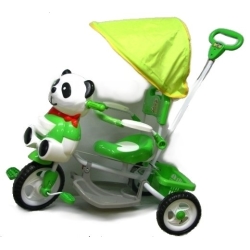 ROWEREK 3-KOŁOWY JY23 PANDA ZE STERUJĄCĄ RĄCZKĄ, BALDACHIMEM - 2