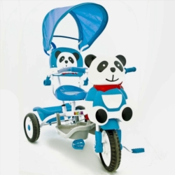 ROWEREK 3-KOŁOWY JY23 PANDA ZE STERUJĄCĄ RĄCZKĄ, BALDACHIMEM - 3