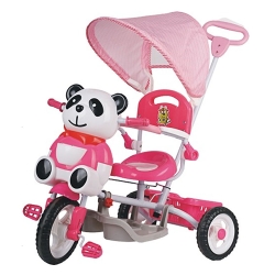 ROWEREK 3-KOŁOWY JY23 PANDA ZE STERUJĄCĄ RĄCZKĄ, BALDACHIMEM - 1