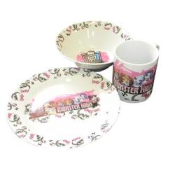 MONSTER HIGH -ZEST. PORCELANOWY 3szt. MISKA,TALERZ,KUBEK - 5