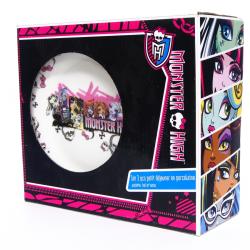 MONSTER HIGH -ZEST. PORCELANOWY 3szt. MISKA,TALERZ,KUBEK - 1