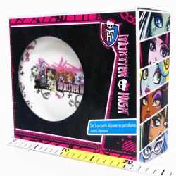 MONSTER HIGH -ZEST. PORCELANOWY 3szt. MISKA,TALERZ,KUBEK - 2