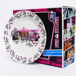 MONSTER HIGH -ZEST. PORCELANOWY 3szt. MISKA,TALERZ,KUBEK - 3