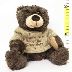 Miś brązowy w swetrze 'I love you more...' 20-28cm - 2