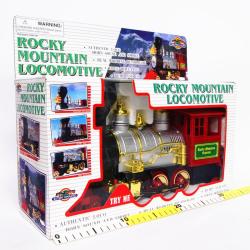 Lokomotywa dymiąca z dźwiękami 'ROCKY MOUNTAIN' jeździ - 2