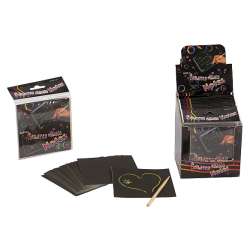 Notesik -czarne karteczki -zdrapywanka 8x8cm 24 listki - 1