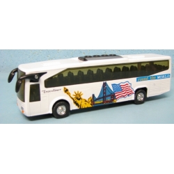 AUTOBUS METALOWY TURYSTYCZNY 18cm pull-back - 3