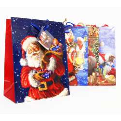 Torba papierowa 1 szt. wzory świąteczne lub całoroczne 22x17cm - 8
