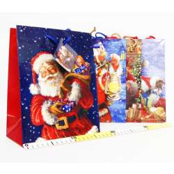 Torba papierowa 1 szt. wzory świąteczne lub całoroczne 22x17cm - 9