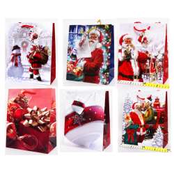 Torba papierowa 1 szt. wzory świąteczne lub całoroczne 22x17cm - 20