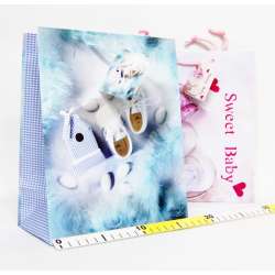 Torba papierowa 1 szt. wzory świąteczne lub całoroczne 22x17cm - 4